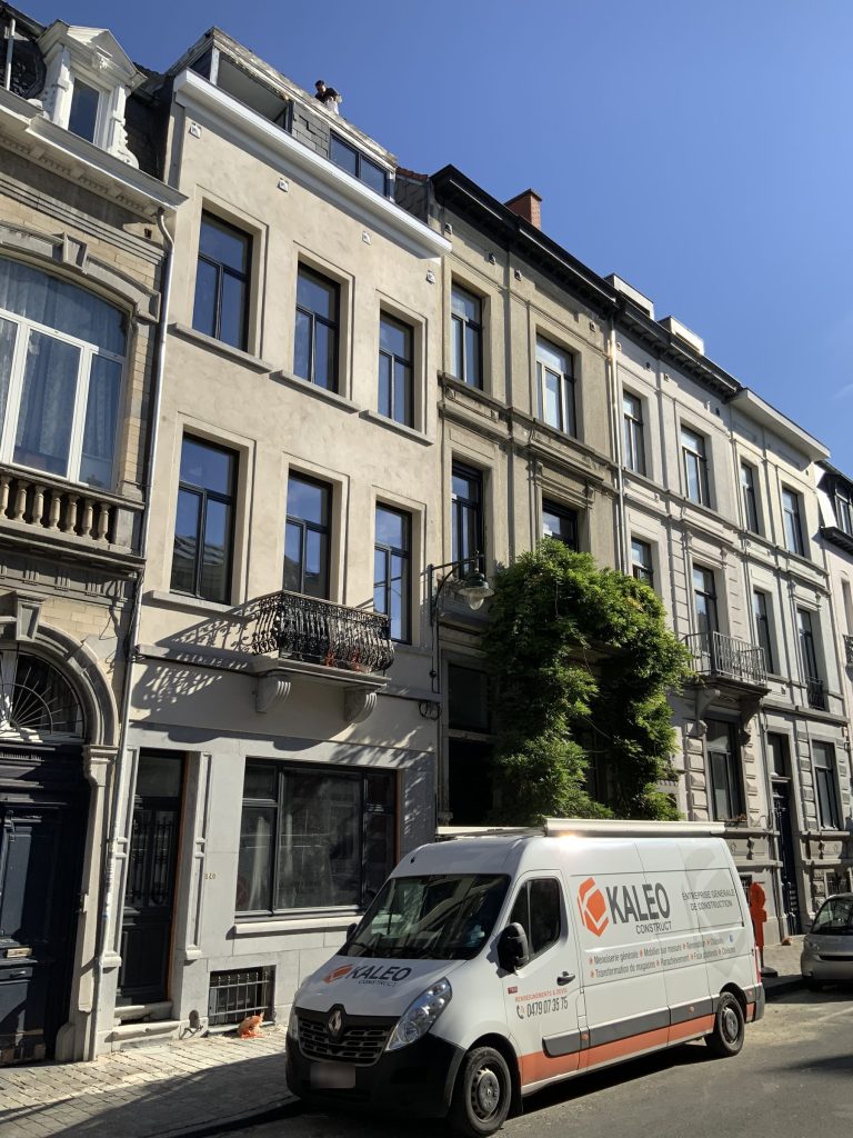 Maison de maître avec un enduit à la chaux