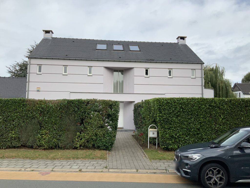 Façade avec un enduit de finition